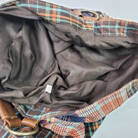 Hippie Peace Shoulder Bag Handbag Quilted 14x13x5 Inch - Picture 4 of 4